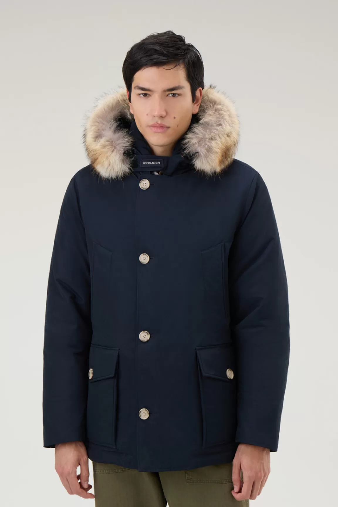 Uomo Woolrich Parka>Arctic Anorak In Ramar Cloth Con Pelliccia Removibile