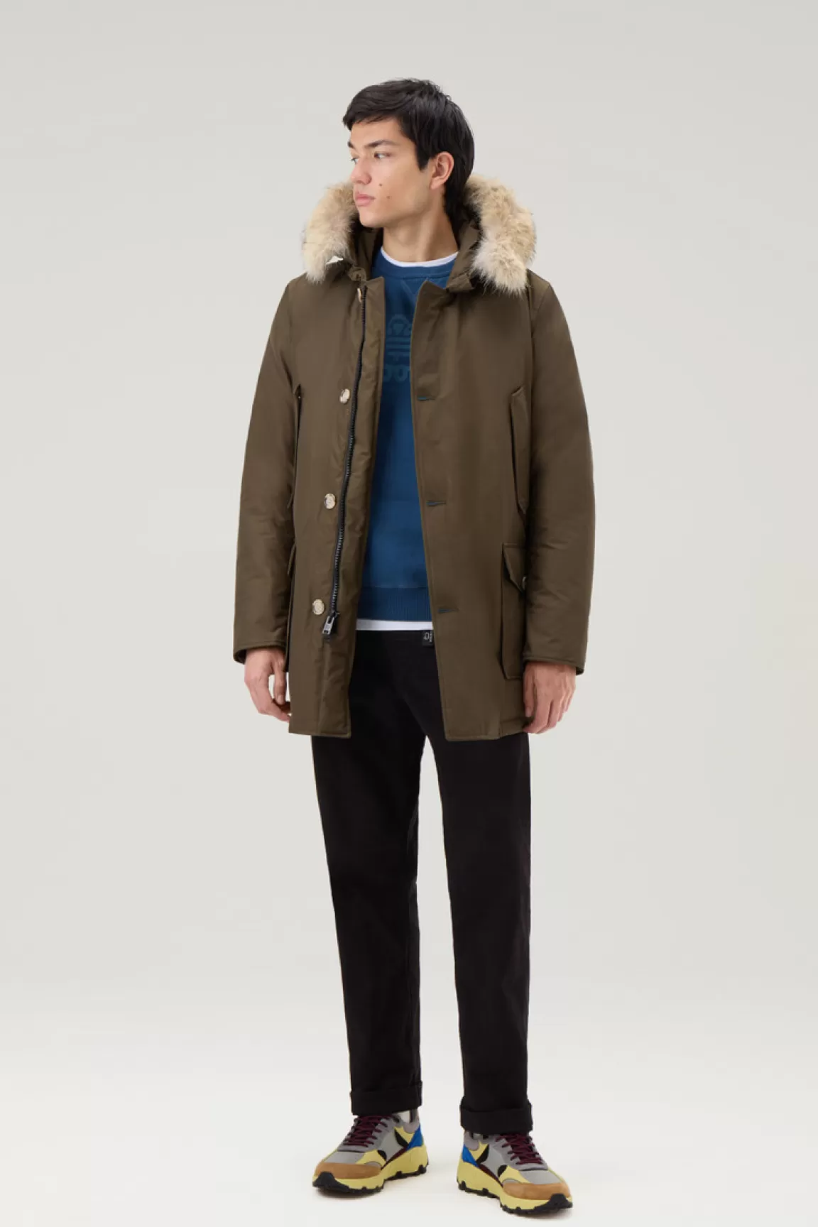 Uomo Woolrich Parka>Arctic Parka In Ramar Cloth Con Pelliccia Removibile