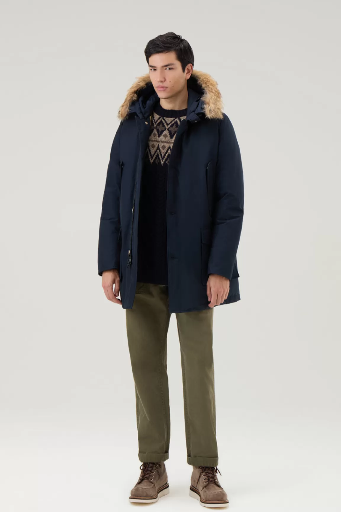 Uomo Woolrich Parka>Arctic Parka In Ramar Cloth Con Pelliccia Removibile