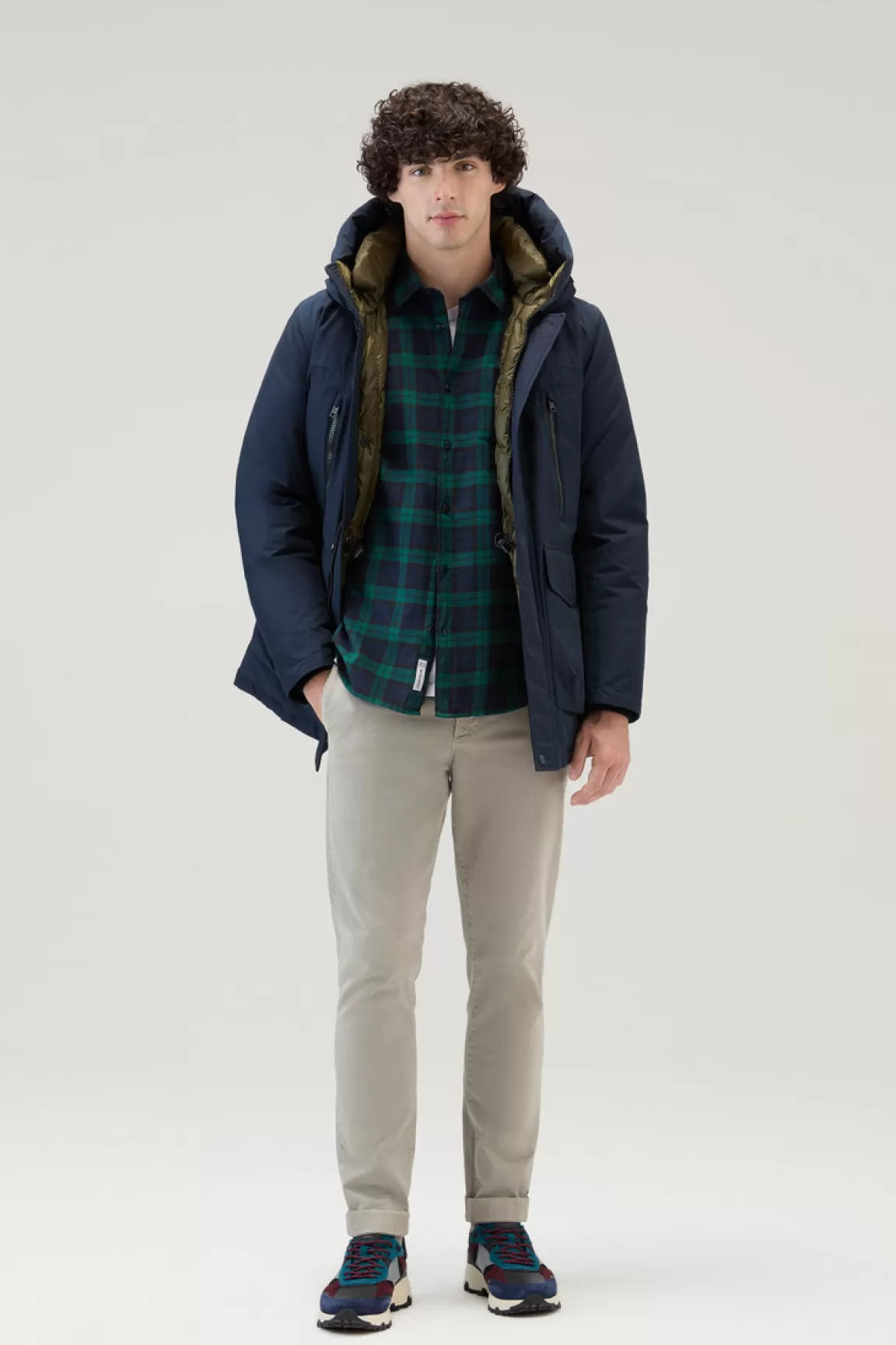 Uomo Woolrich Camicie>Camicia A Quadri In Flanella Leggera