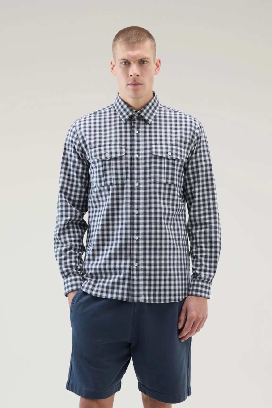 Uomo Woolrich Camicie>Camicia A Quadri In Puro Cotone