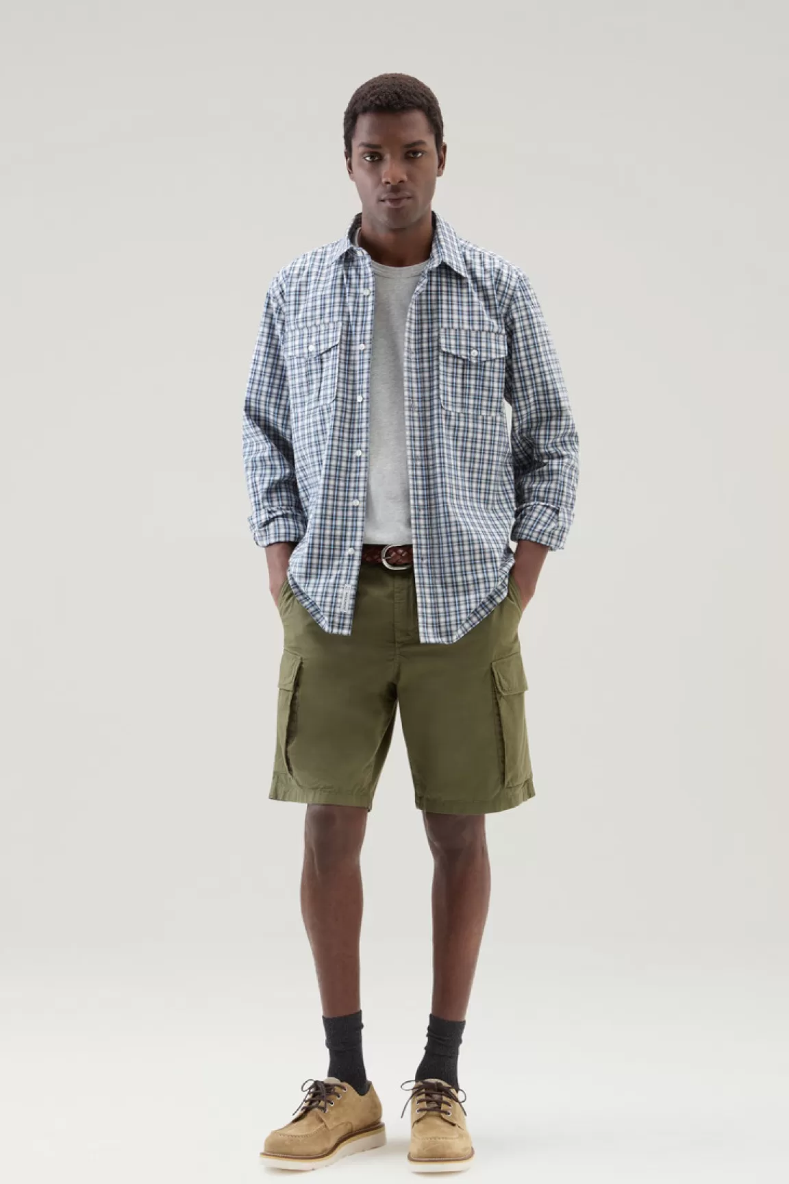 Uomo Woolrich Camicie>Camicia A Quadri In Puro Cotone