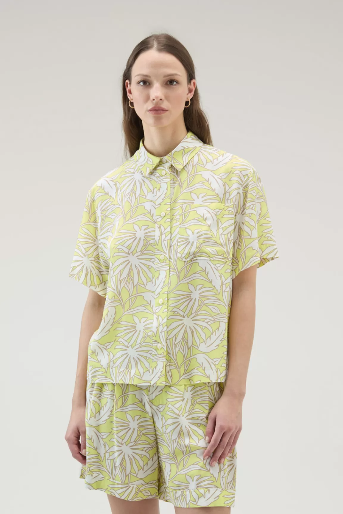 Donna Woolrich Camicie e giacche a camicia>Camicia Con Stampa Tropical