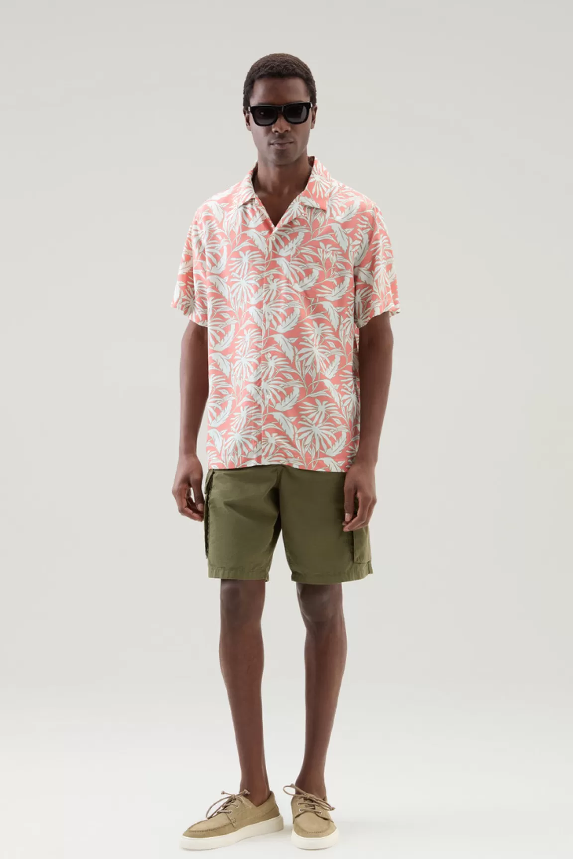 Uomo Woolrich Camicie>Camicia Con Stampa Tropical