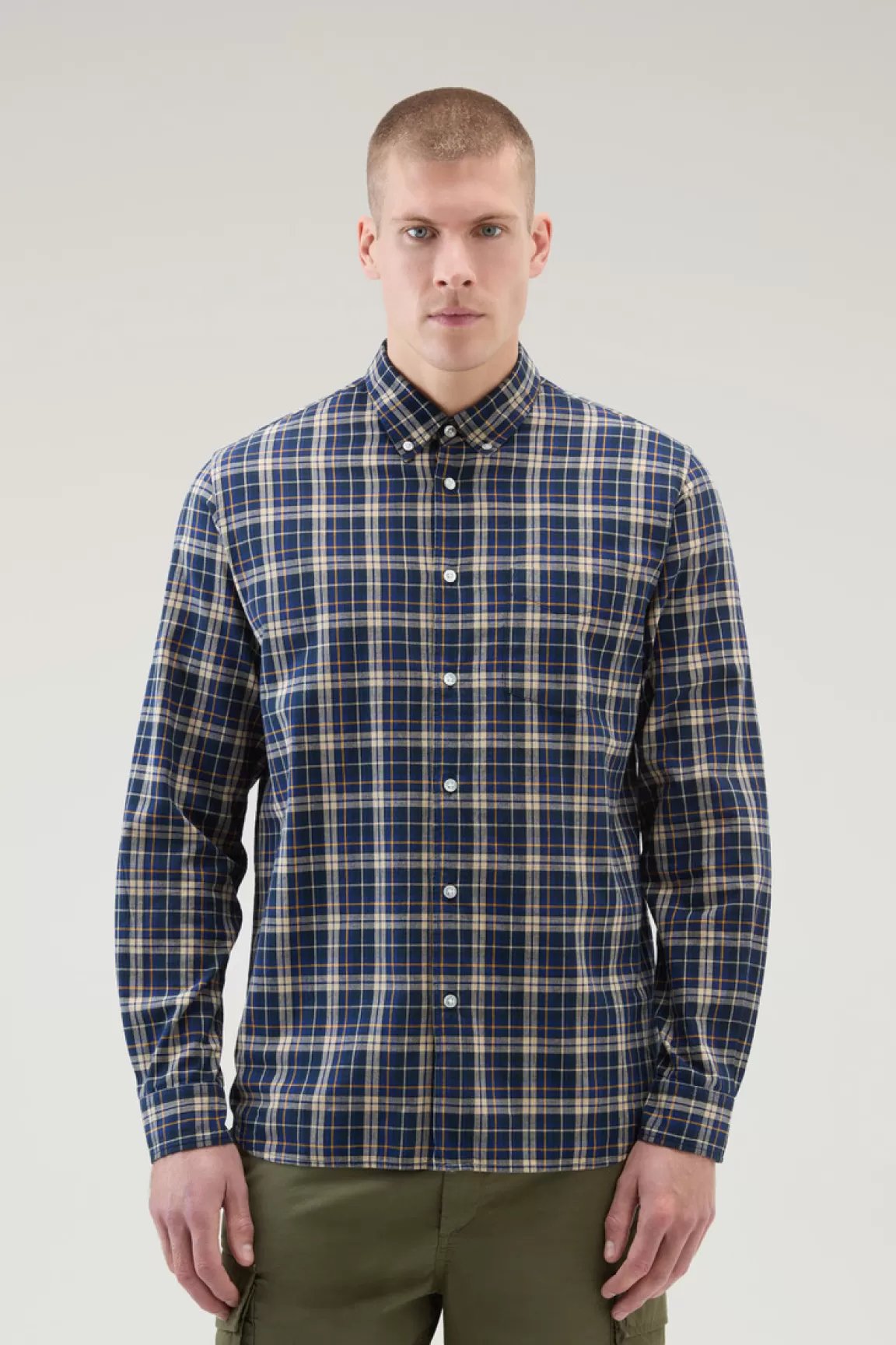 Uomo Woolrich Camicie>Camicia Madras In Puro Cotone A Quadri