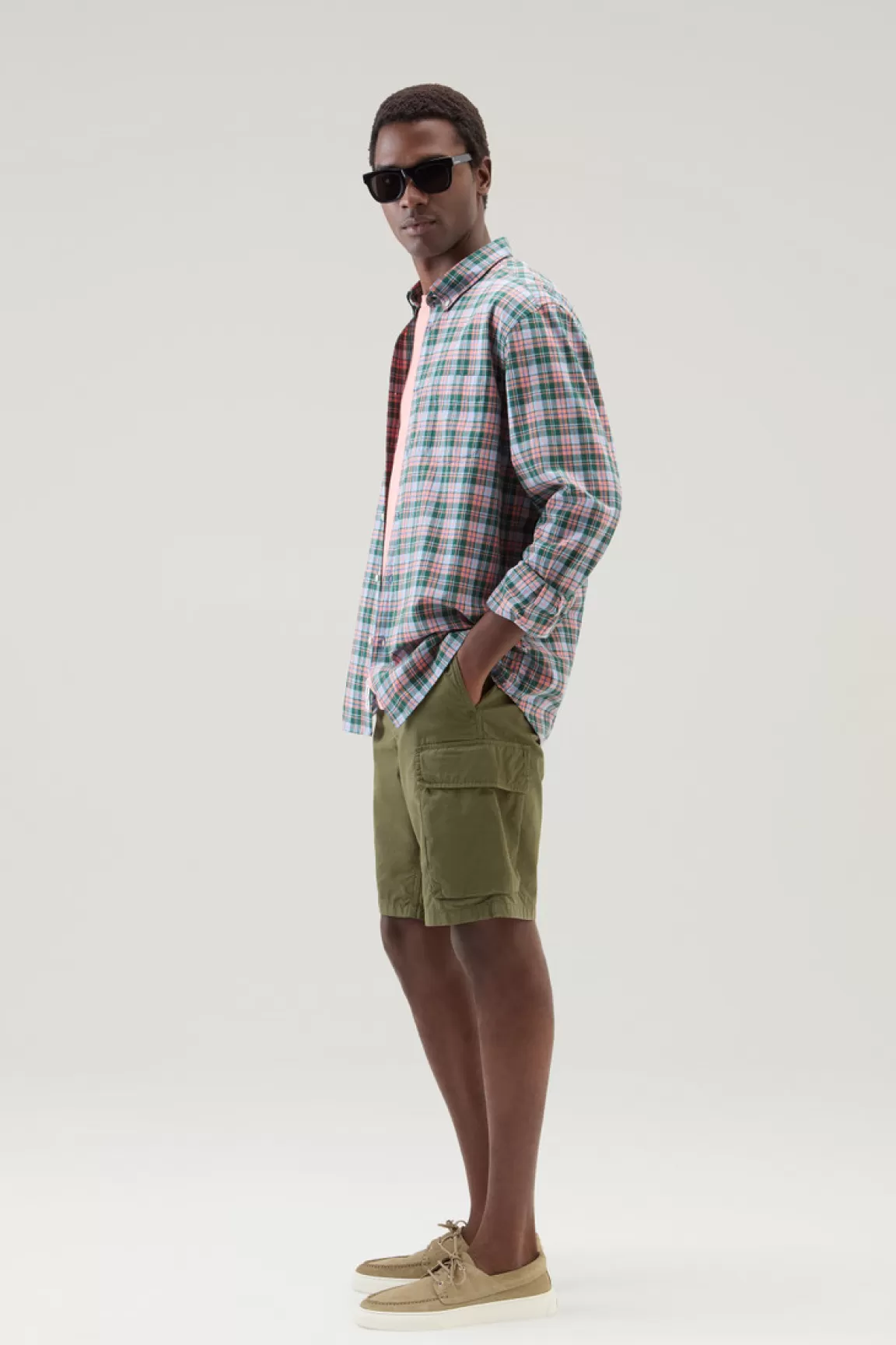 Uomo Woolrich Camicie>Camicia Madras In Puro Cotone A Quadri