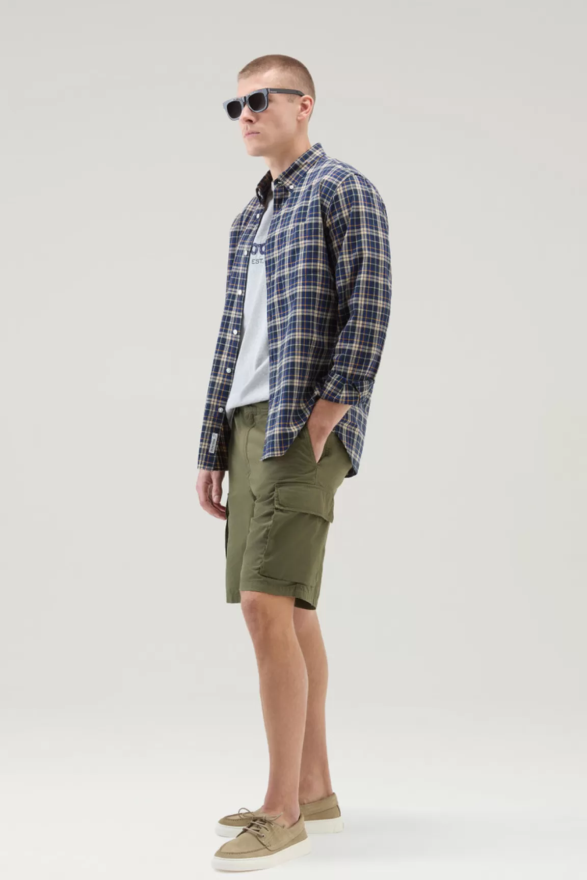 Uomo Woolrich Camicie>Camicia Madras In Puro Cotone A Quadri