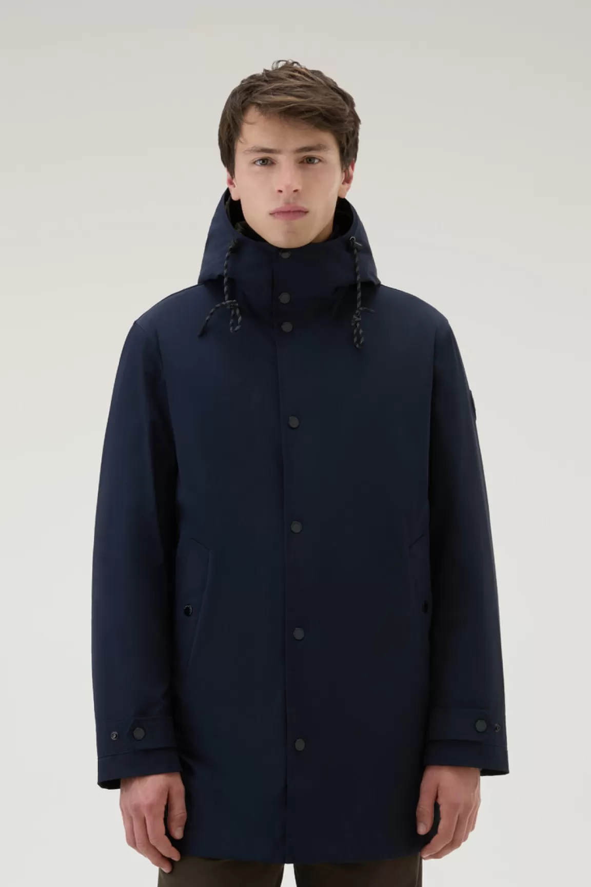 Uomo Woolrich Cappotti | Impermeabili>Cappotto 3 In 1 In Nylon Elasticizzato Con Giacca Trapuntata Removibile