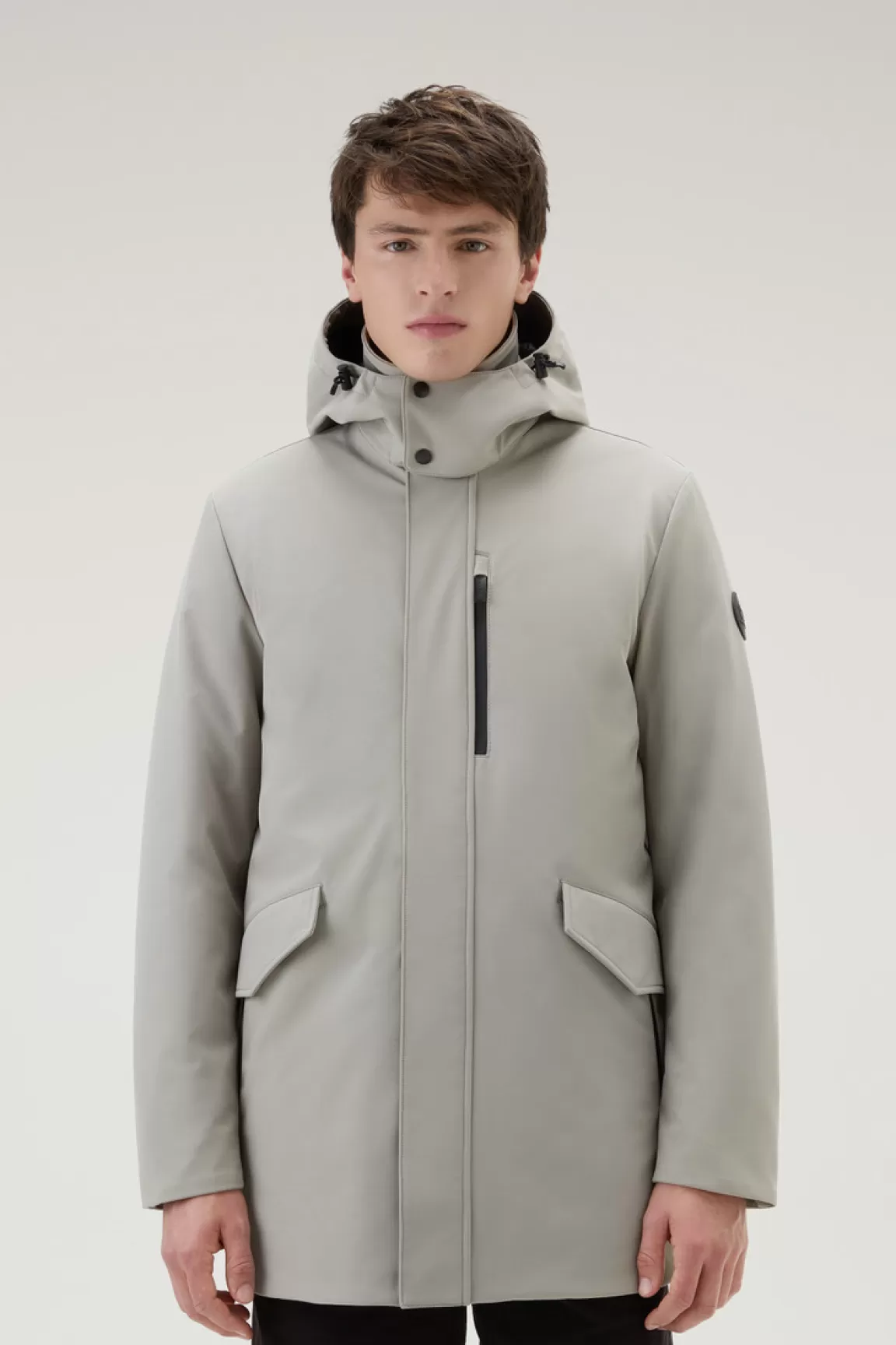 Uomo Woolrich Cappotti | Impermeabili>Cappotto Barrow Mac In Tech Softshell