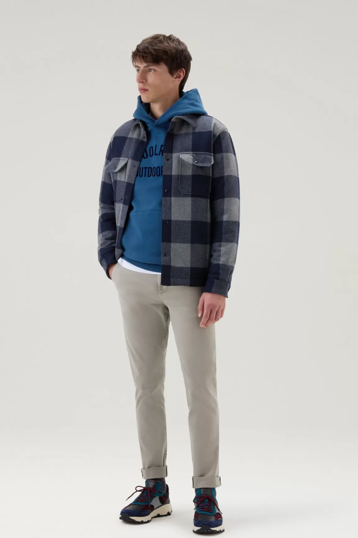 Uomo Woolrich Felpe>Felpa Con Cappuccio In Puro Cotone