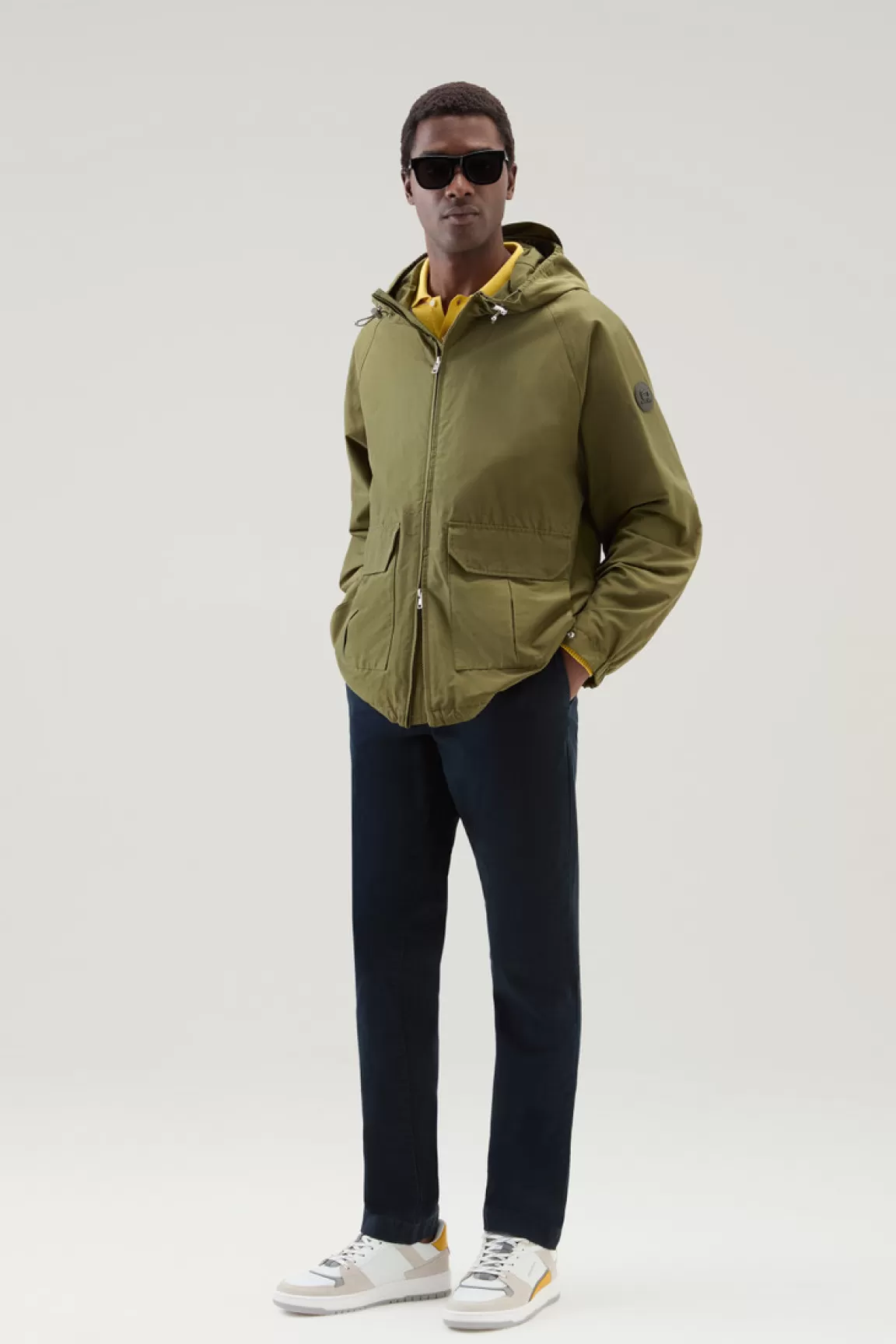 Uomo Woolrich Giacche>Giacca Cruiser In Ramar Cloth Con Cappuccio