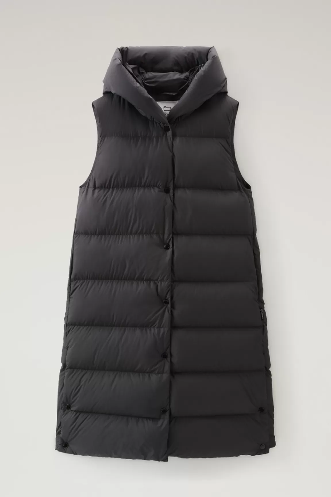 Donna Woolrich Gilet>Gilet Ellis Imbottito Lungo In Microfibra