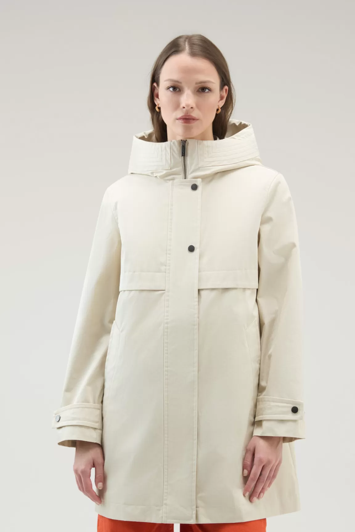 Donna Woolrich Parka>Havice Parka Leggero In Best Cotton