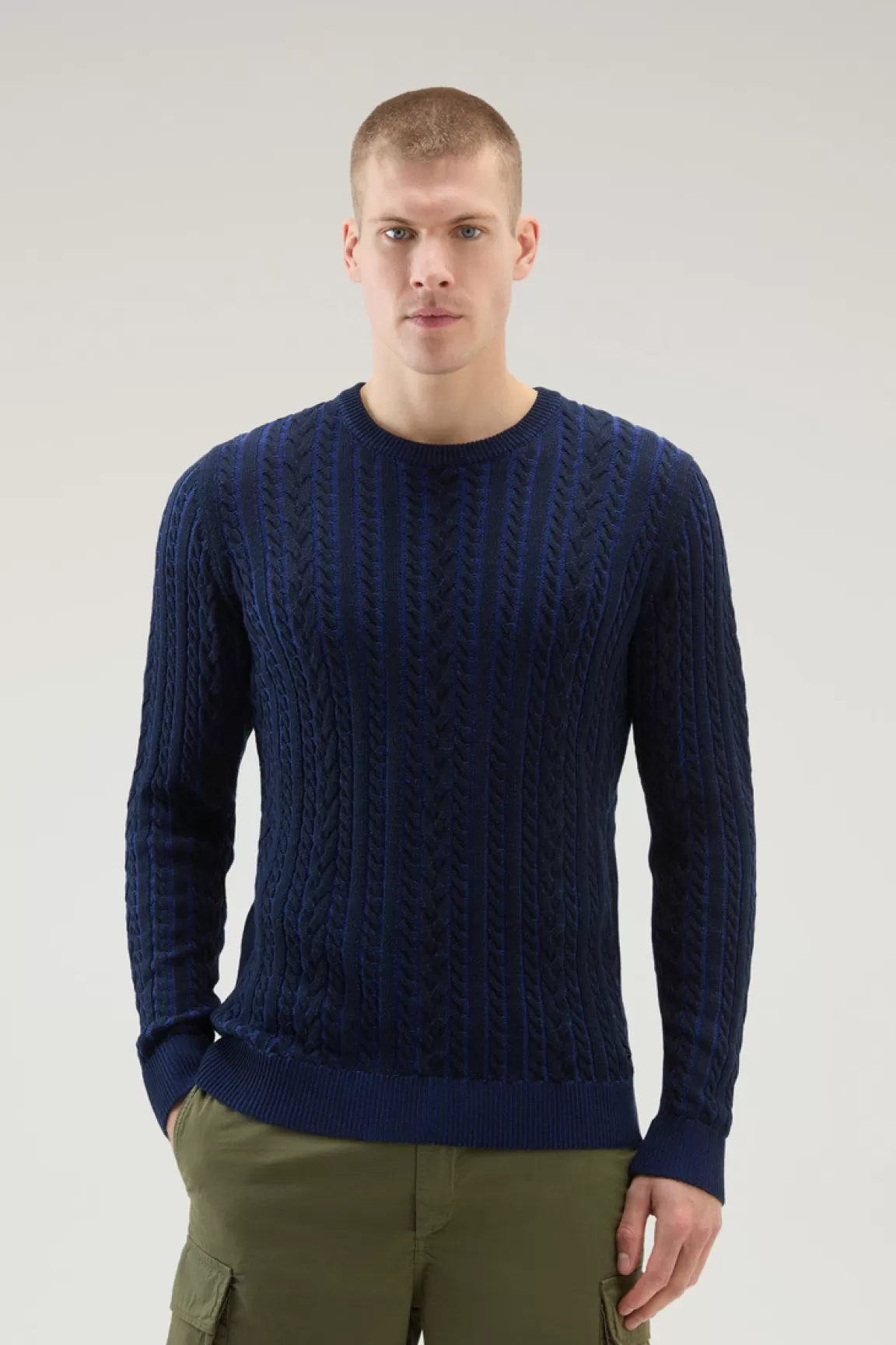 Uomo Woolrich Maglieria>Maglia Girocollo Vanisè In Puro Cotone