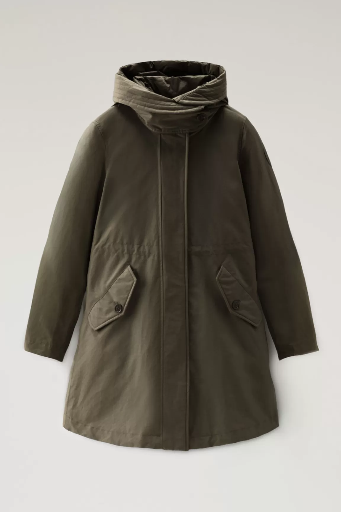 Donna Woolrich Parka>Military Parka Lungo 3 In 1 In Eco Ramar