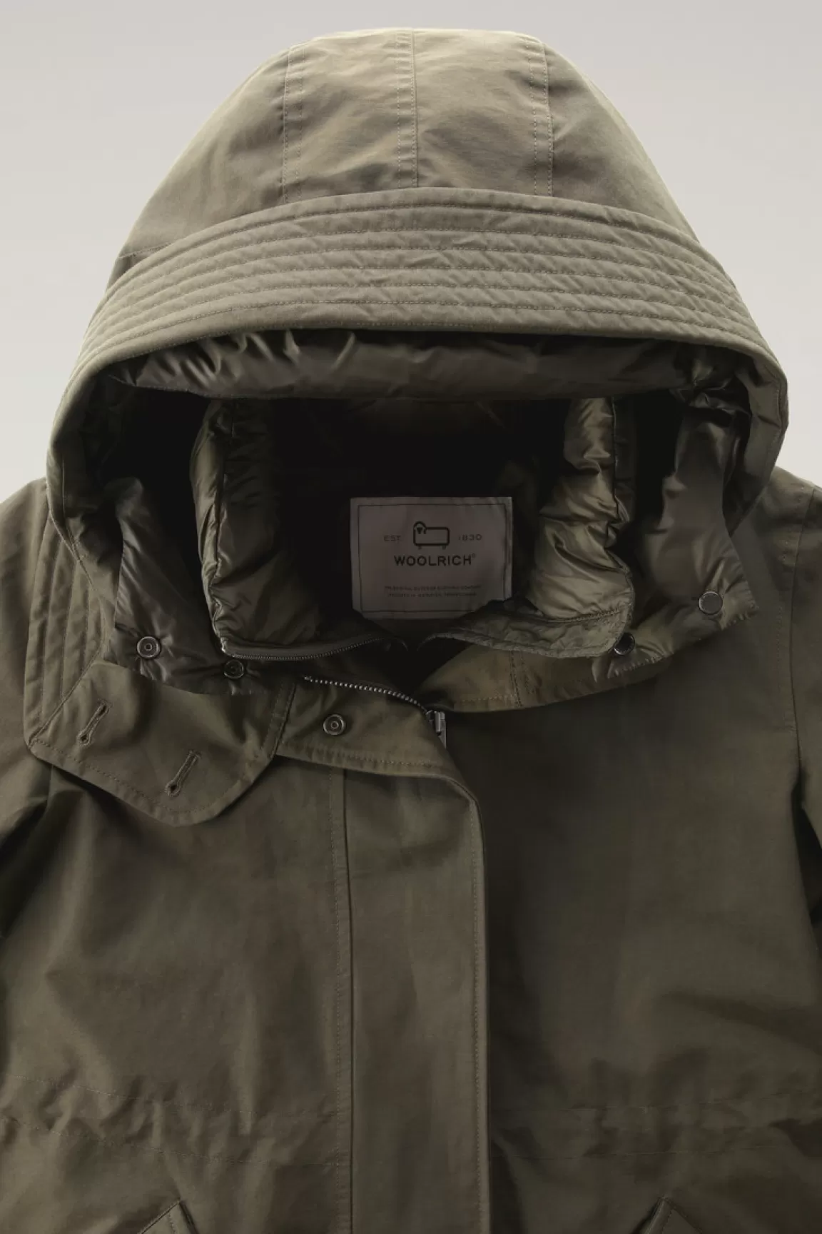 Donna Woolrich Parka>Military Parka Lungo 3 In 1 In Eco Ramar