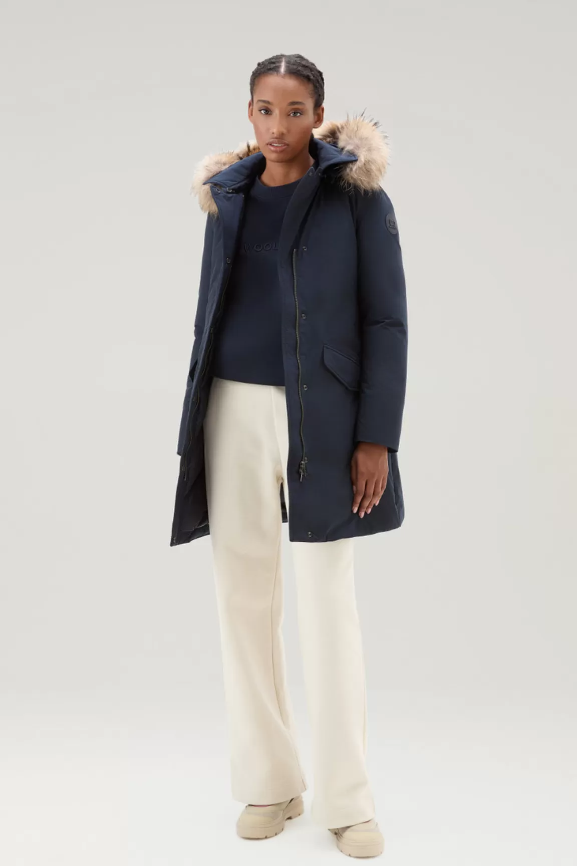 Donna Woolrich Parka>Modern Vail Parka Con Cappuccio Staccabile