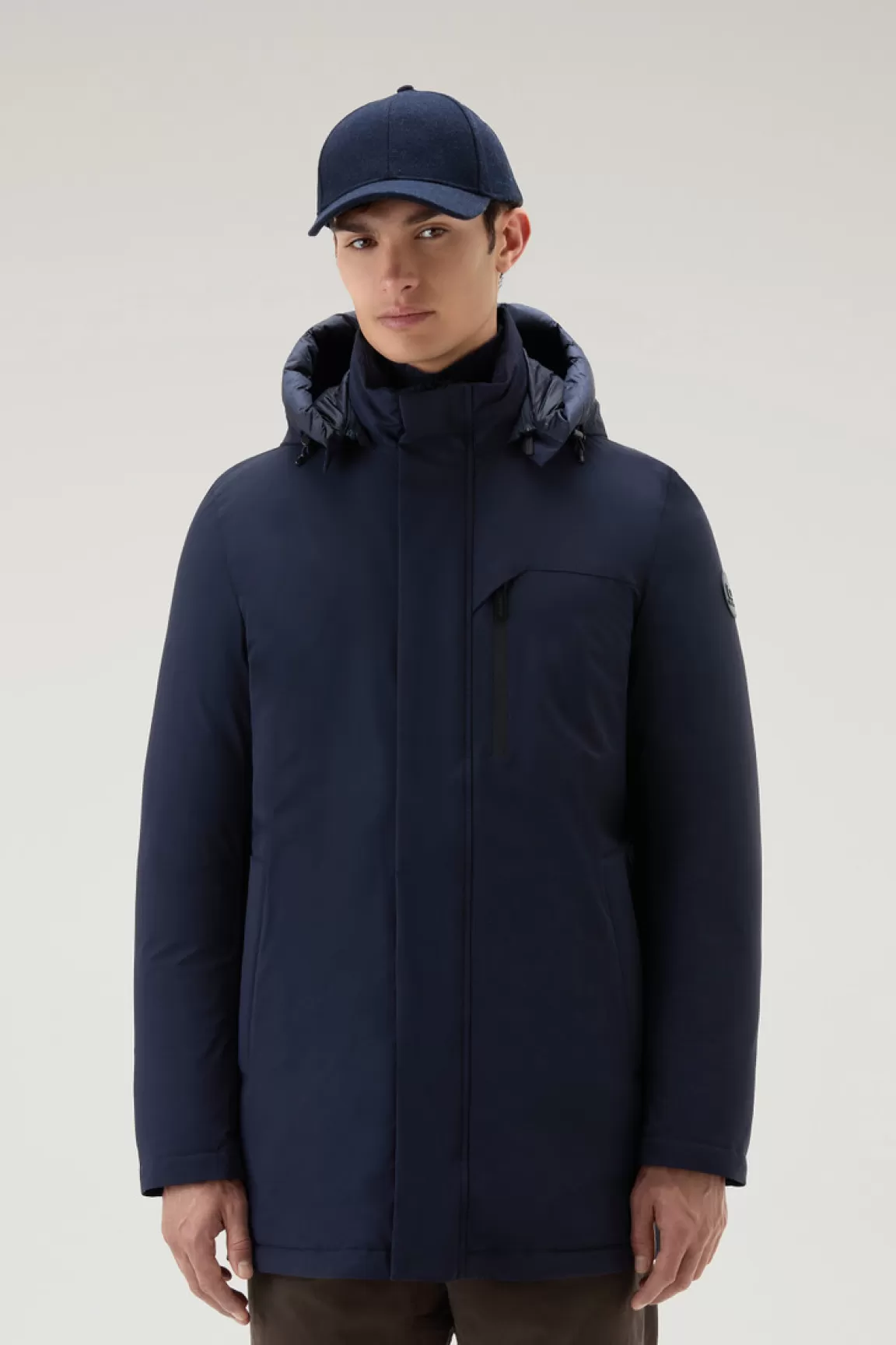 Uomo Woolrich Impermeabili | Parka>Mountain Parka In Nylon Elasticizzato