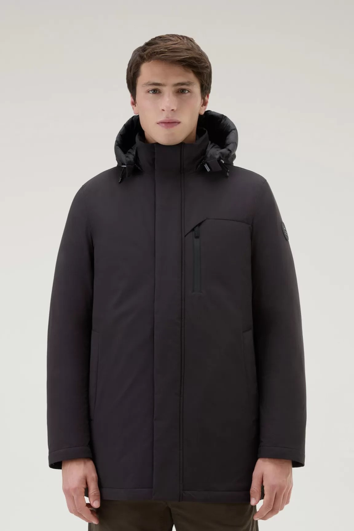 Uomo Woolrich Impermeabili | Parka>Mountain Parka In Nylon Elasticizzato