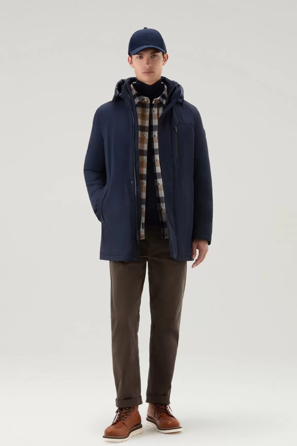 Uomo Woolrich Impermeabili | Parka>Mountain Parka In Nylon Elasticizzato