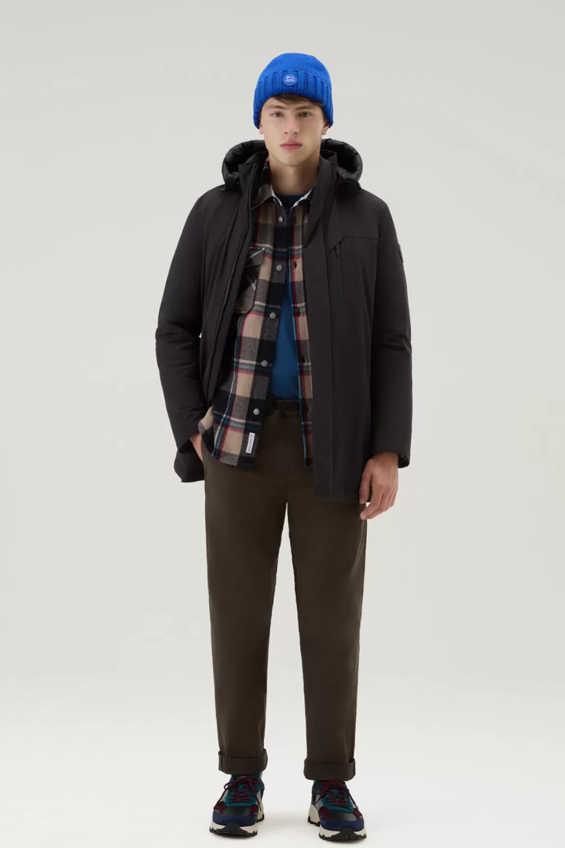 Uomo Woolrich Impermeabili | Parka>Mountain Parka In Nylon Elasticizzato