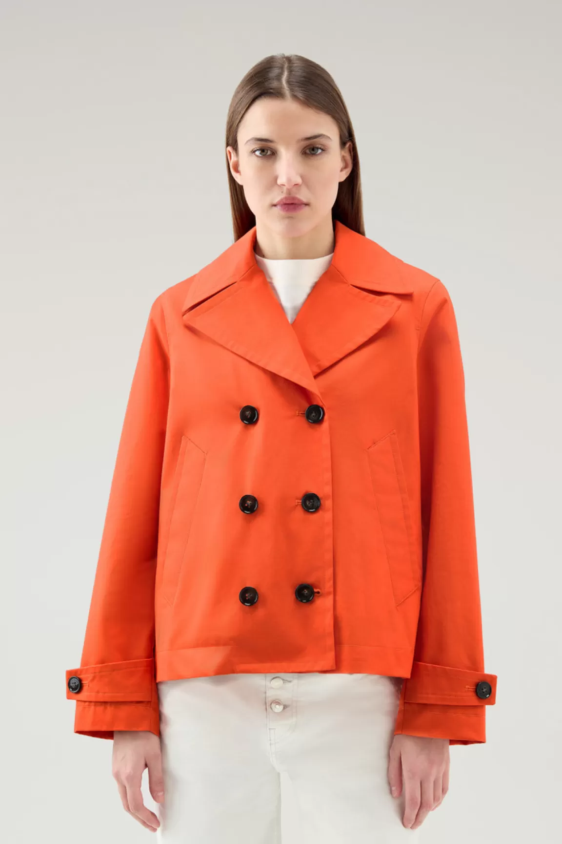 Donna Woolrich Giacche>Peacoat Havice In Best Cotton