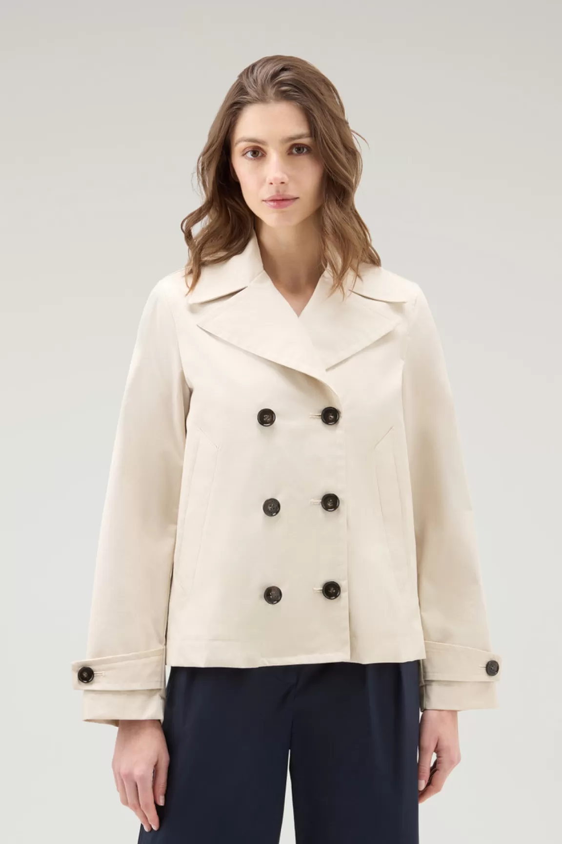 Donna Woolrich Giacche>Peacoat Havice In Best Cotton