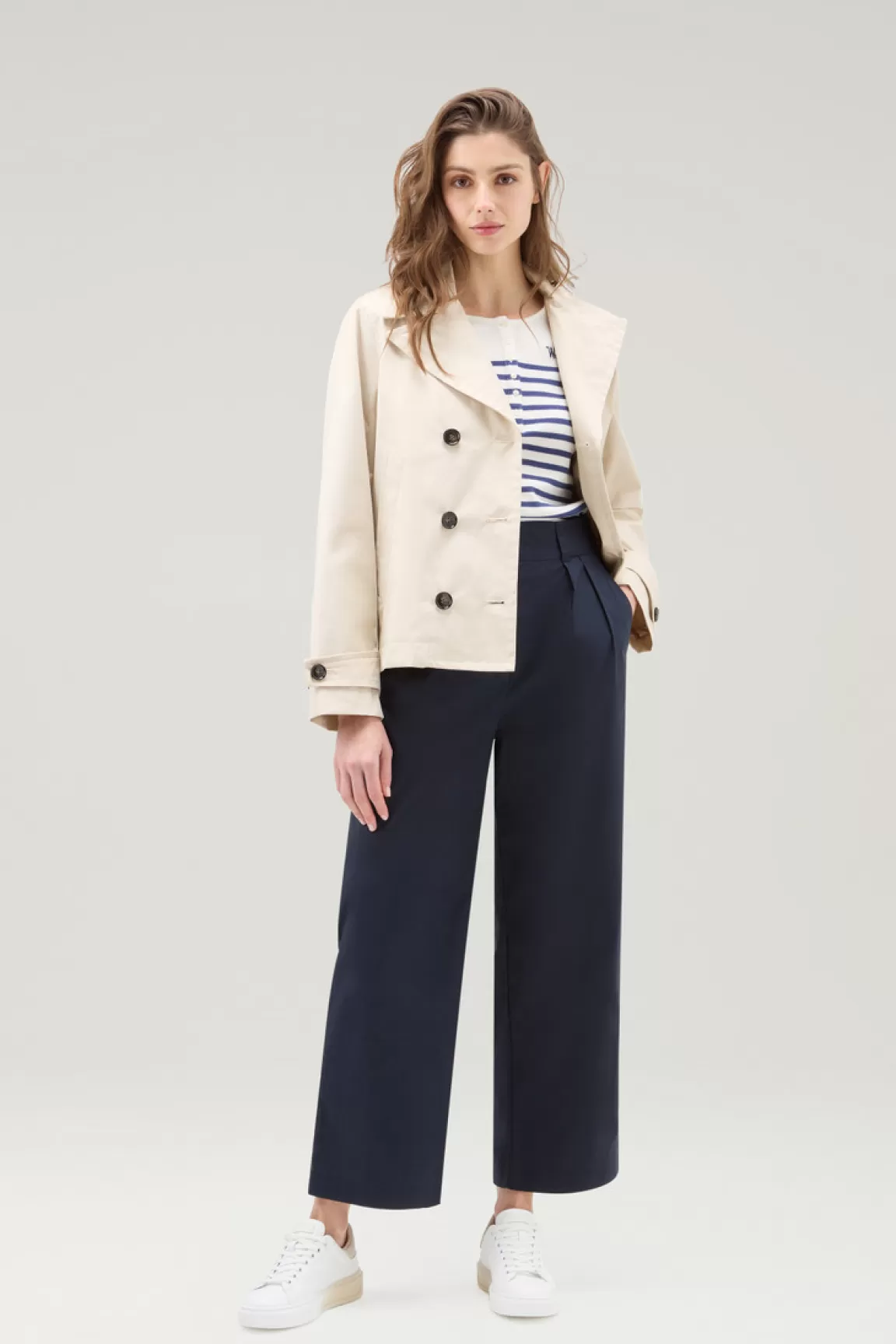 Donna Woolrich Giacche>Peacoat Havice In Best Cotton