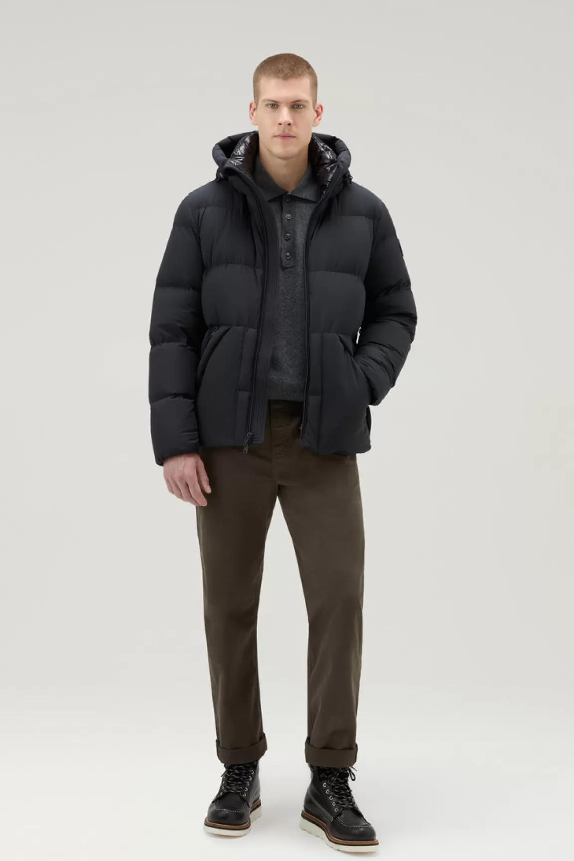 Uomo Woolrich Piumini | Giacche>Piumino Sierra Supreme In Nylon Elasticizzato