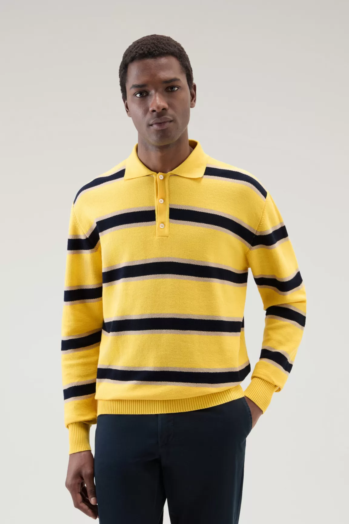 Uomo Woolrich Maglieria>Polo In Maglia A Maniche Lunghe