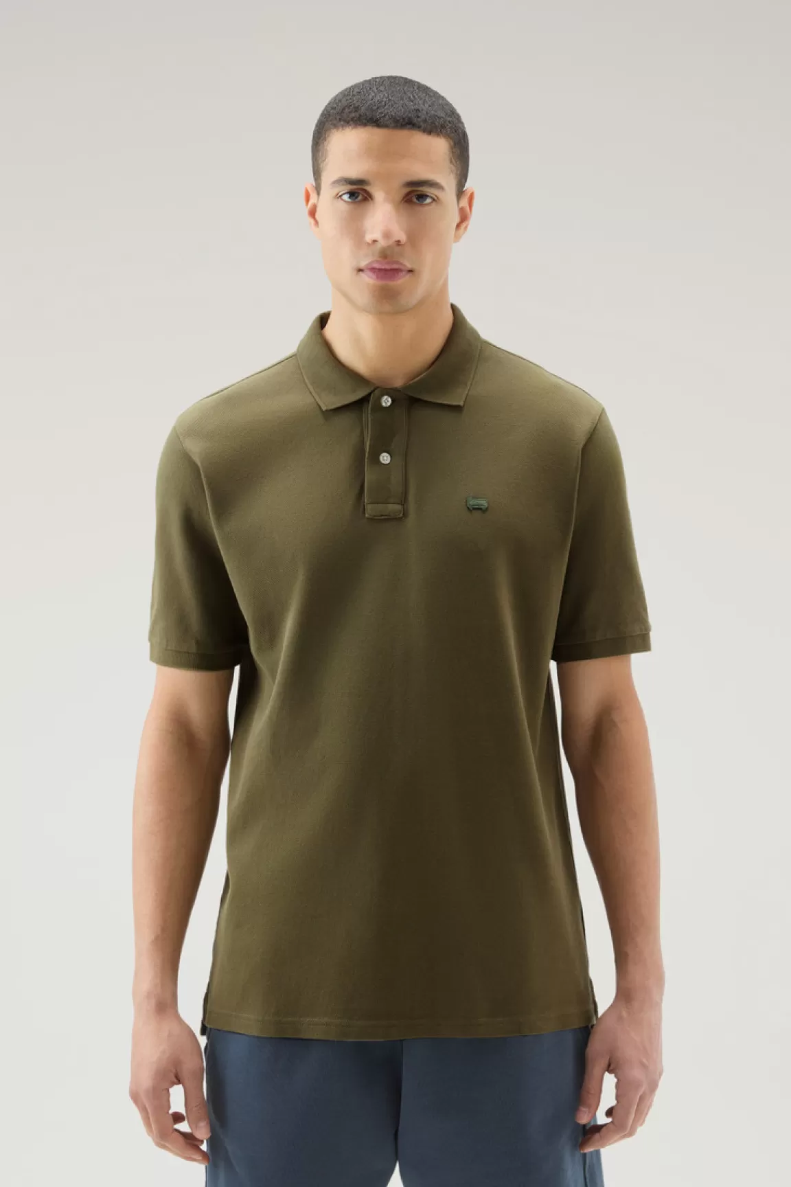 Uomo Woolrich Polo>Polo In Piquet Di Puro Cotone