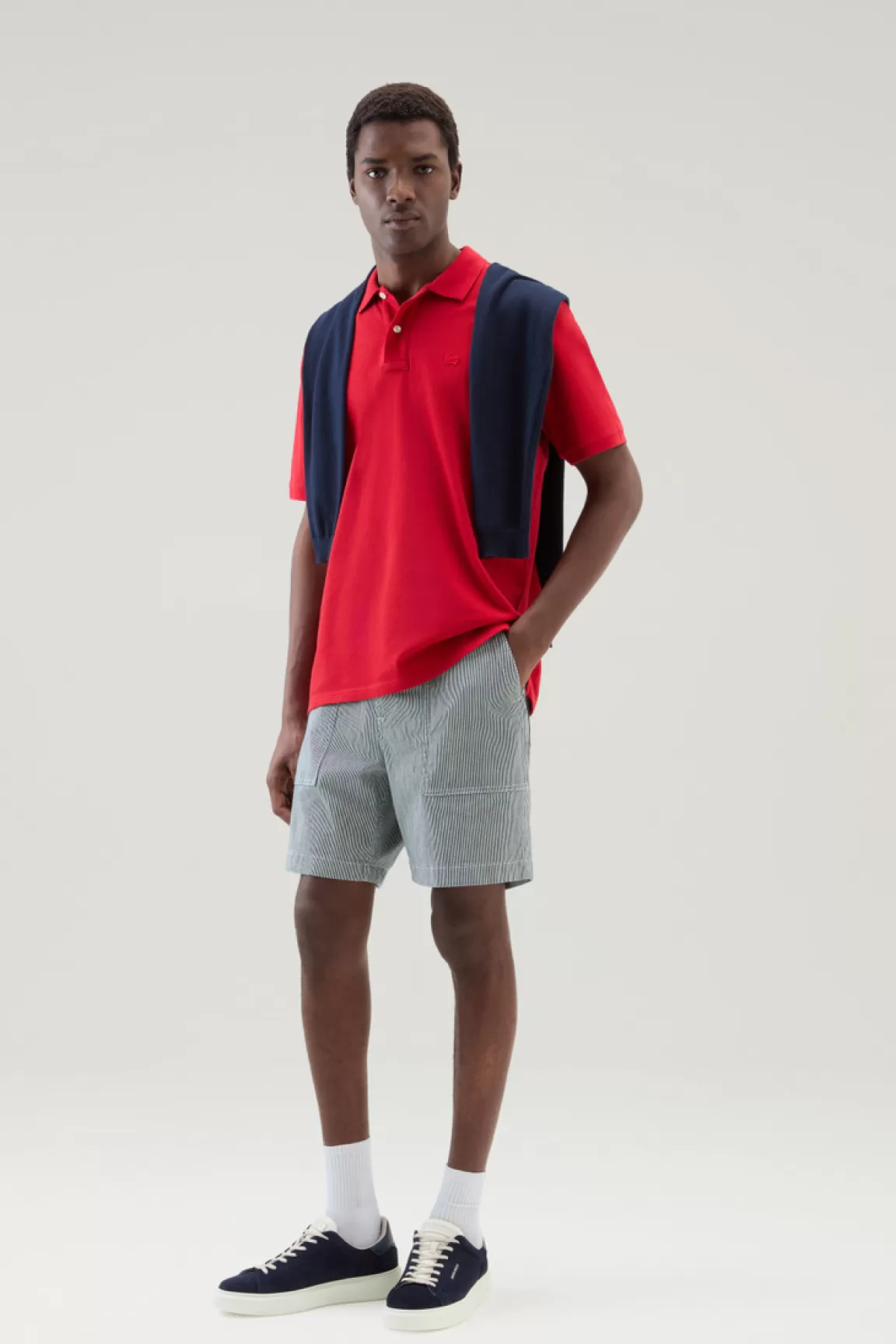 Uomo Woolrich Polo>Polo In Piquet Di Puro Cotone