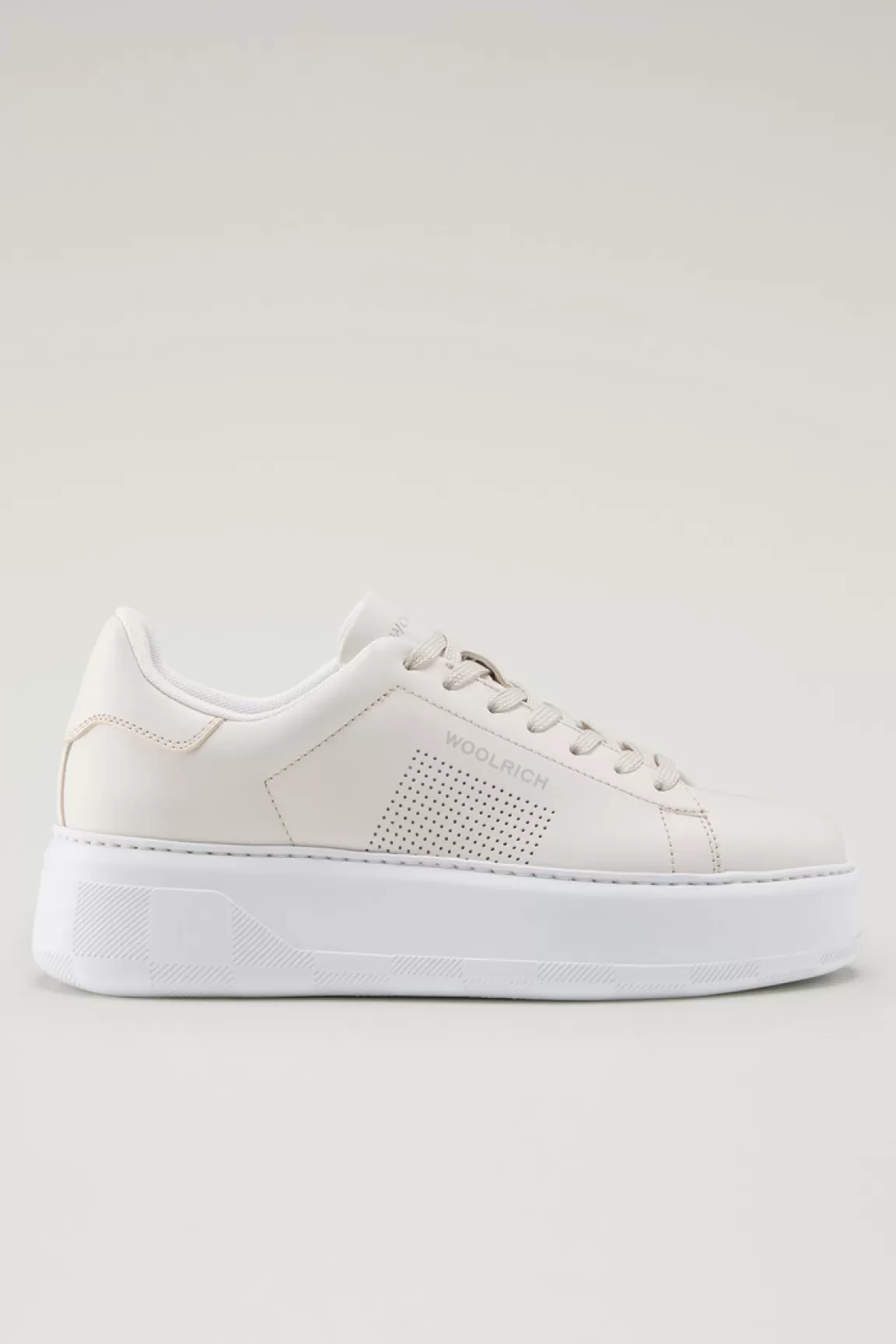 Donna Woolrich Sneakers>Sneakers Chunky Court In Pelle Con Microforature