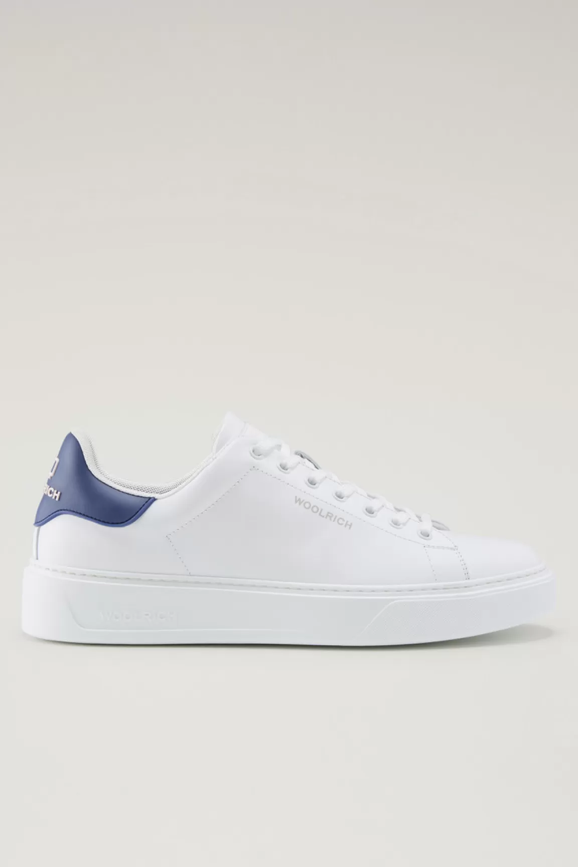 Uomo Woolrich Sneakers>Sneakers Classic Court In Pelle Con Toppa A Contrasto