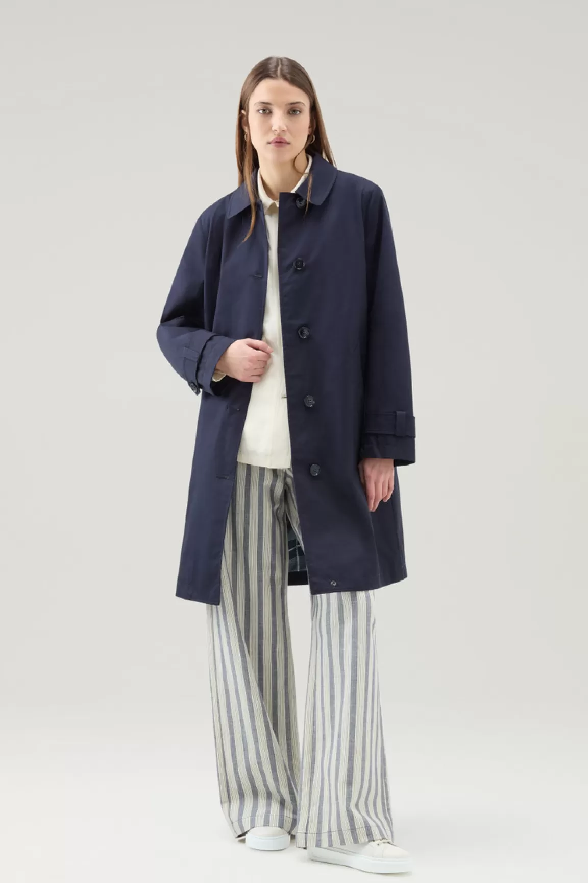 Donna Woolrich Cappotti>Trench Havice In Best Cotton