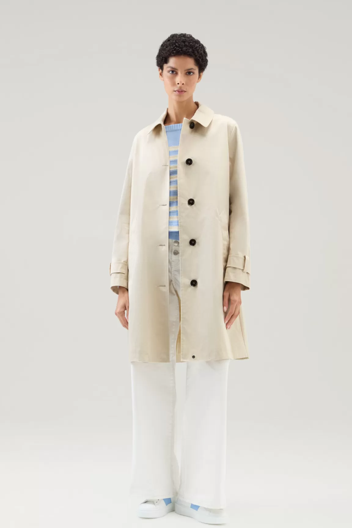 Donna Woolrich Cappotti>Trench Havice In Best Cotton