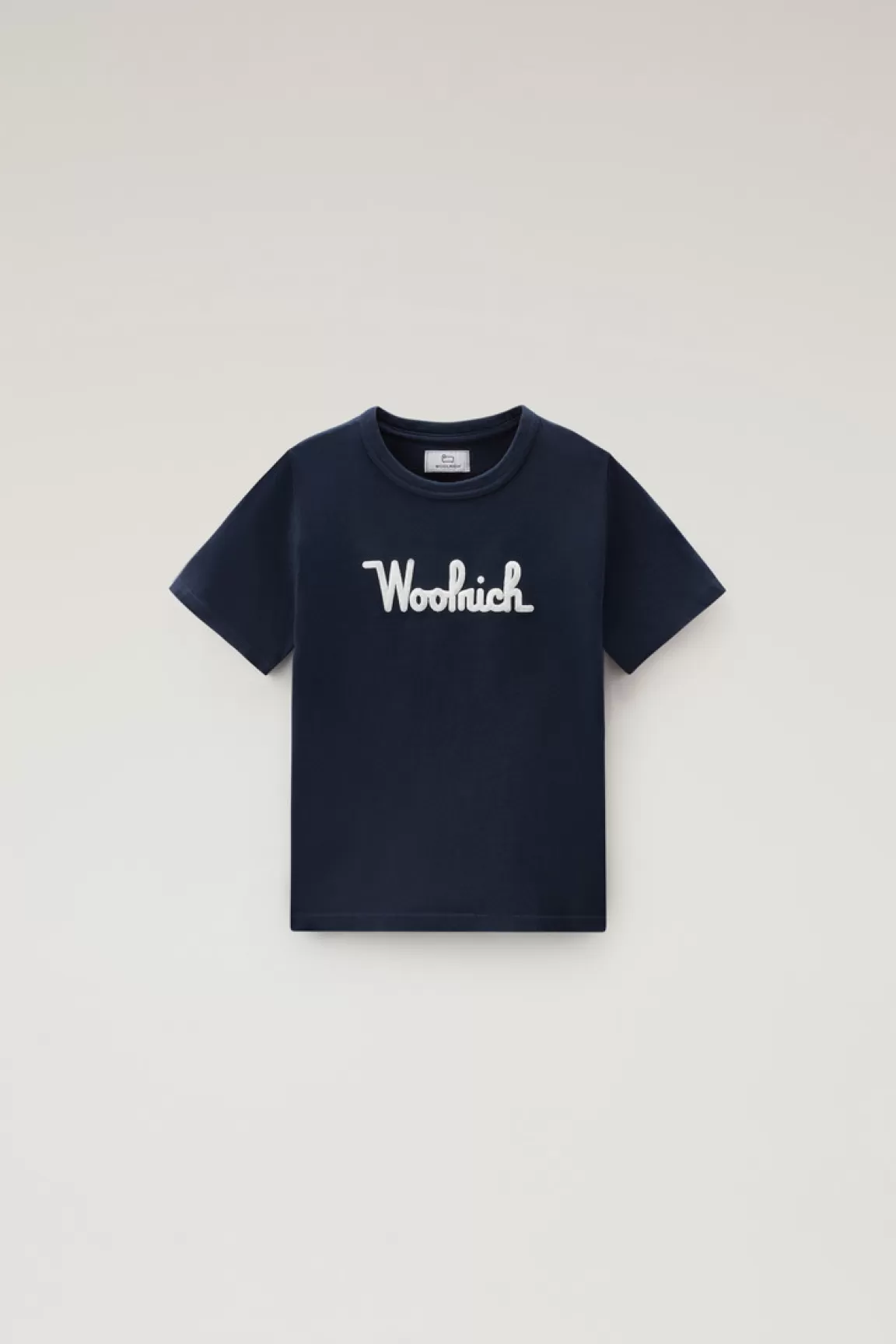 Bambino Woolrich Abbigliamento>T-shirt Da Bambino In Puro Cotone Con Ricamo