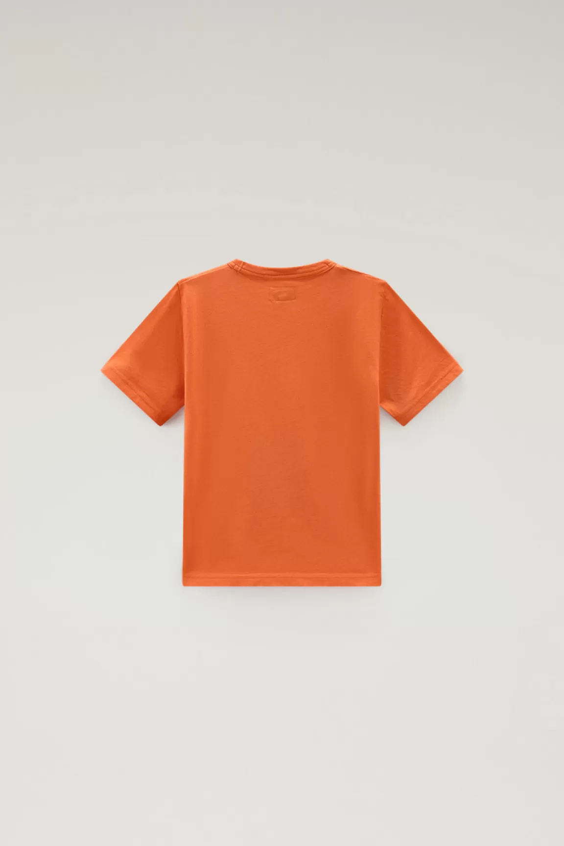 Bambino Woolrich Abbigliamento>T-shirt Da Bambino In Puro Cotone Con Ricamo