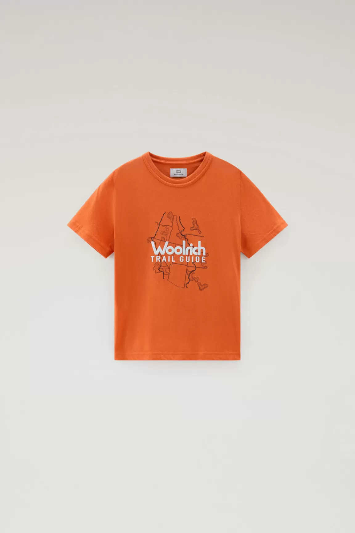 Bambino Woolrich Abbigliamento>T-shirt Da Bambino In Puro Cotone Con Stampa Grafica