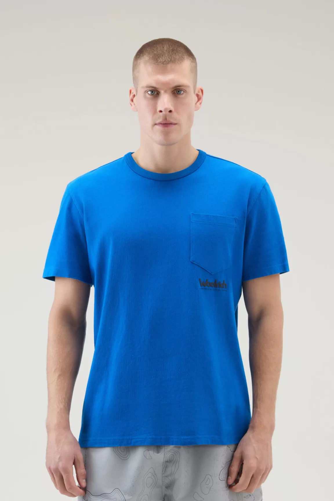 Uomo Woolrich T-shirt>T-shirt In Puro Cotone Con Stampa Trail