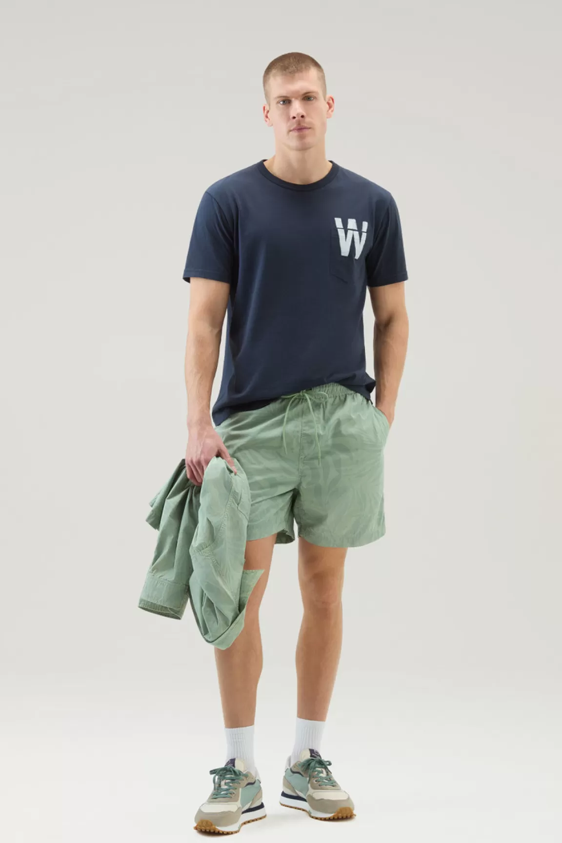 Uomo Woolrich T-shirt>T-shirt In Puro Cotone Con Taschino